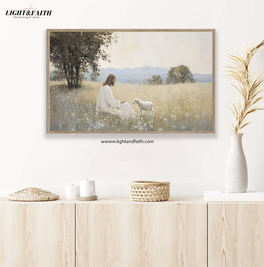 Jesus Christ Teaching Children, Child of God, Peace in Christ, Christian Religious Printed Art, Christian Home Decor